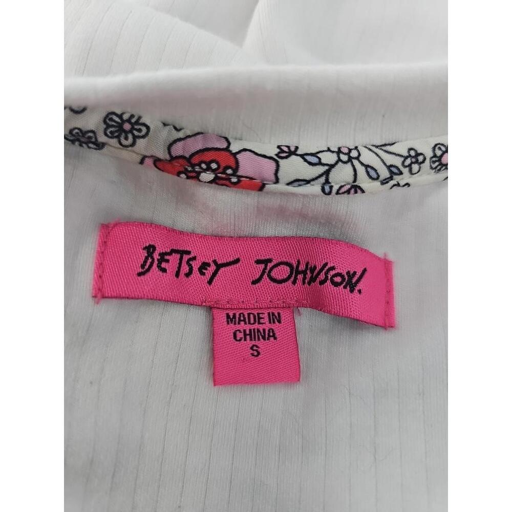 Betsy Johnson Ribbed Fitted Dress Womens Small Cinched Side Slit Y2K 90s - Picture 4 of 5